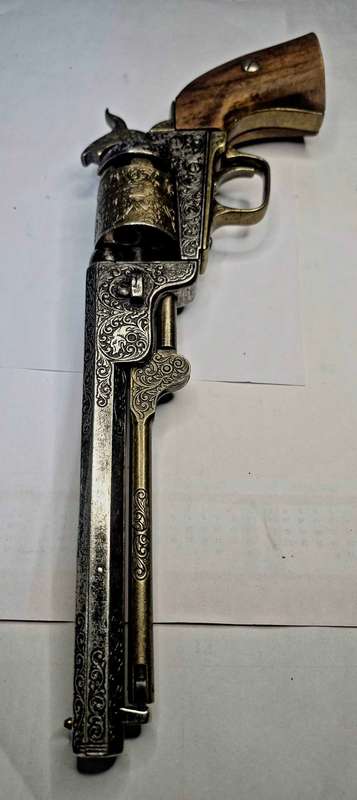 REPLICA DENIX .45 CIVIL WAR 1851 NAVY COLT REVOLVER ENGRAVED PISTOL 1040L