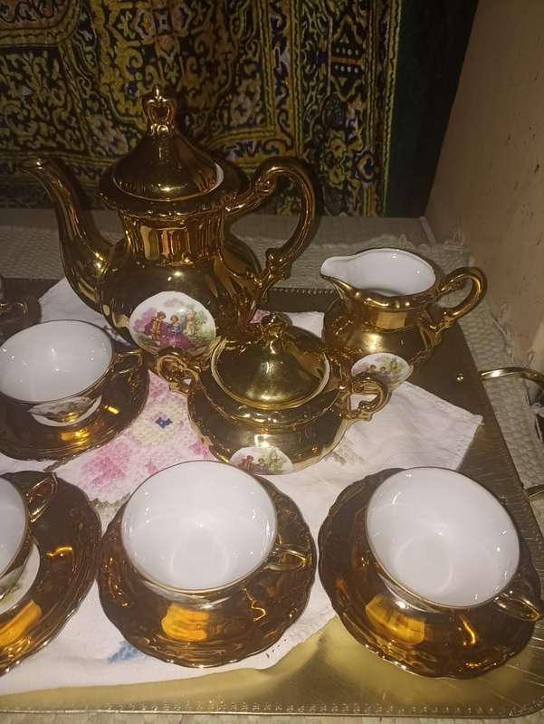 Eskay 22 carat gold plated teaset