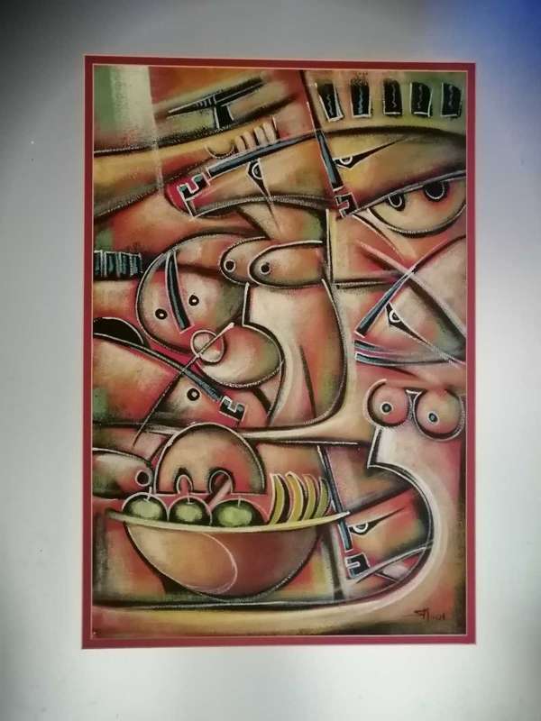 BEAUTIFUL ABSTRACT SIGNED S M.