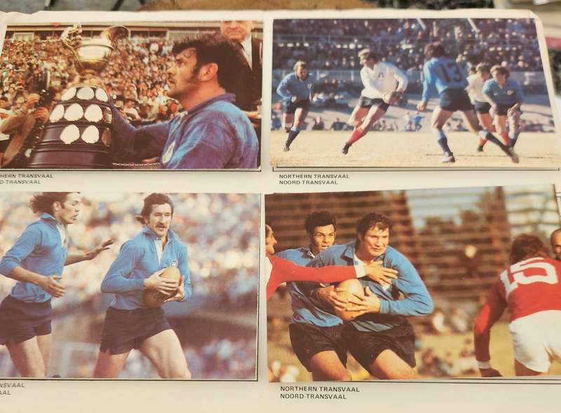 Rugby Postcards in Collectors Album (complete) -1974 for Lions Tour - HUGELY collectible