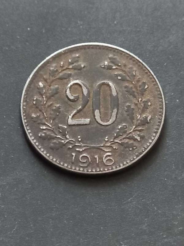 1916 Austria 20 Heller