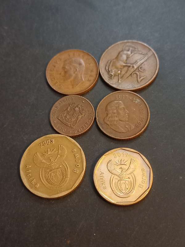 South Africa coin lot.