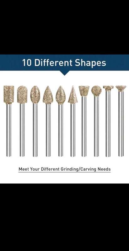 20pc Rhinestone Grinding burr diamond tip