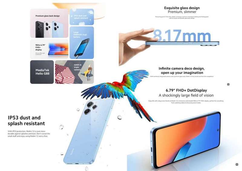 Redmi 12 Dual Sim 8GB RAM-128GB (6.71)- Midnight Black /FHD+ DotDisplay