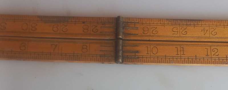 Vintage folding ruler