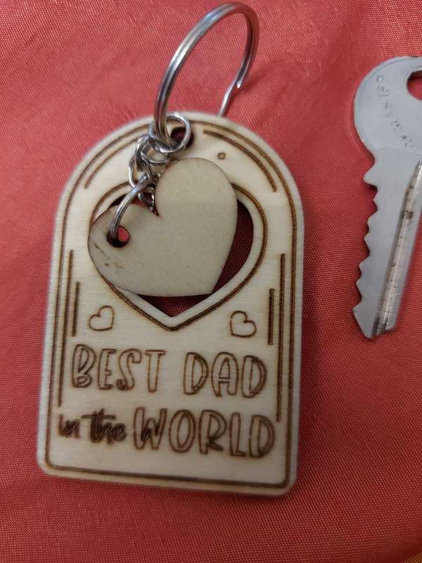 Wooden key holder for father`s day