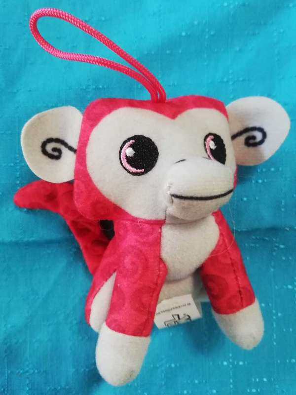 Animal Jam red little Monkey McDonald's soft toy. 9cm.