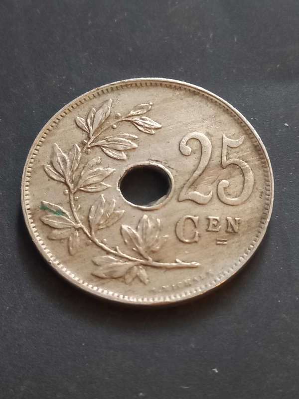 1922 Belgie 25 Cent