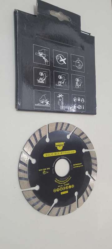 Samedia Segmented Industrial Multipurpose SOLID BCS Diamond Blade 115 x22.23mm (BID PER PIECE)