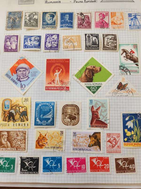 Romania on album pages (1890s to more modern)