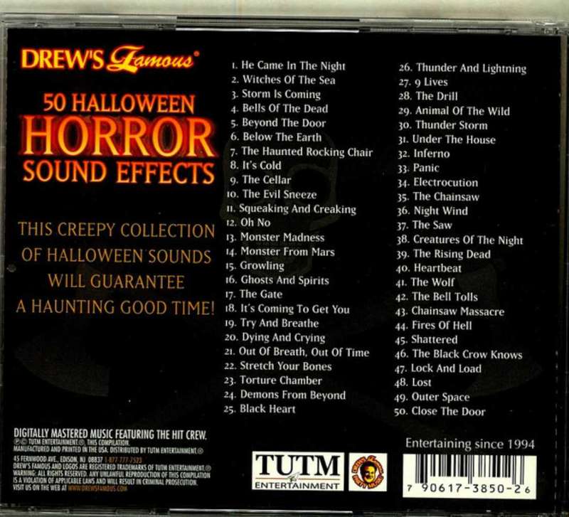 The Hit Crew  50 Halloween Horror Sound Effects (2009, CD)
