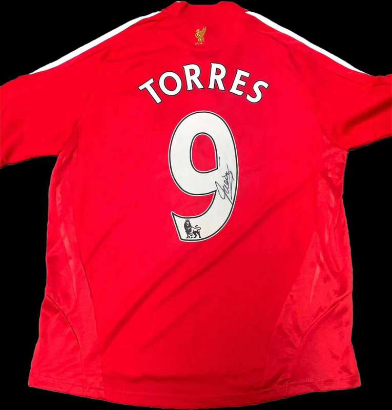 Liverpool Torres number 9 signed with certificate