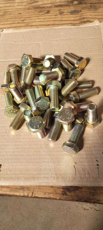 Fully- Threaded Short Hex Bolt Yellow (BID per pack of 10x