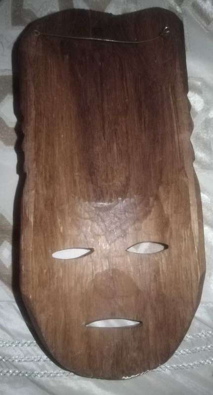 African hand carved wooden mask and sculptures
