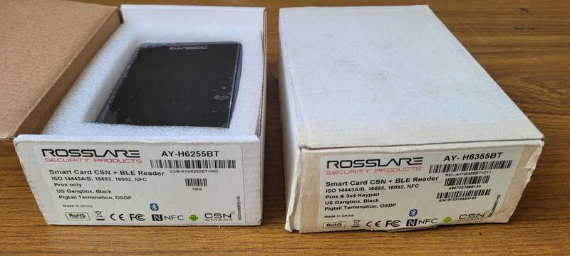 ROSSLARE AY-H6355BT Bluetooth And RFID Card Reader With Back-Lit Keypad  (BID PER PIECE)