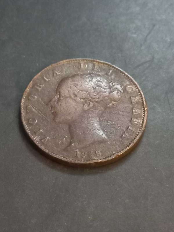 1858 Britain Half penny