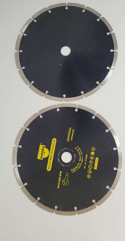 Samedia Segmented Industrial Multipurpose SOLID MSS Diamond Blade 230x22x23mm (Bid Per Piece)