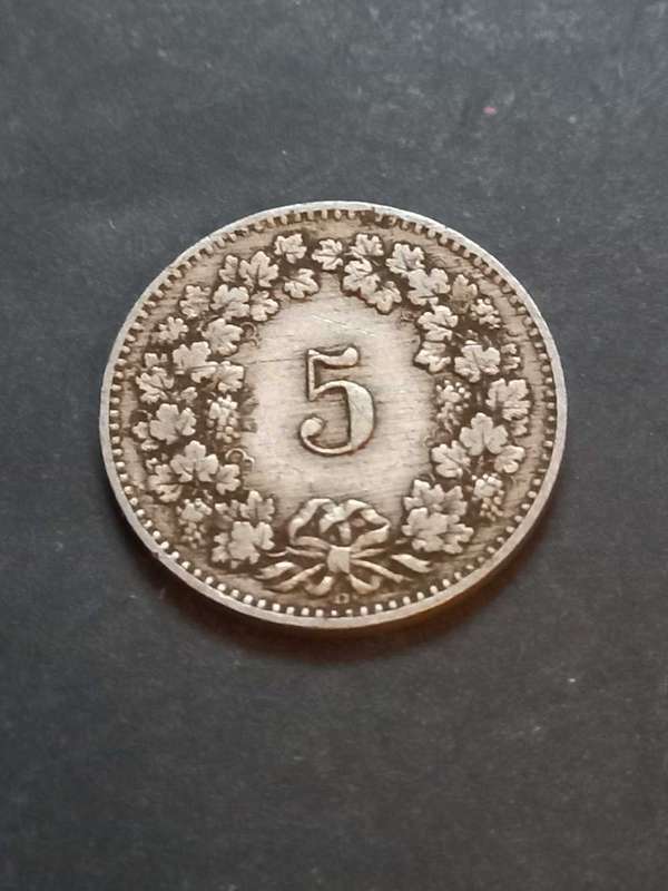 1888 Switzerland 5 Rappen