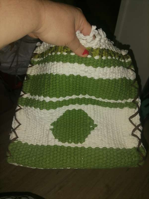 Handwoven towel organiser basket