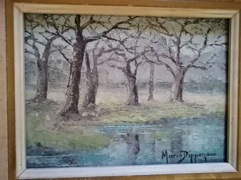 OILS ON BOARD SIGNED MARIA DIPONNAR
