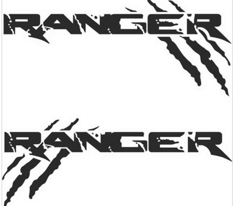 Ford Ranger 2x Claw Sticker Side Decals Black