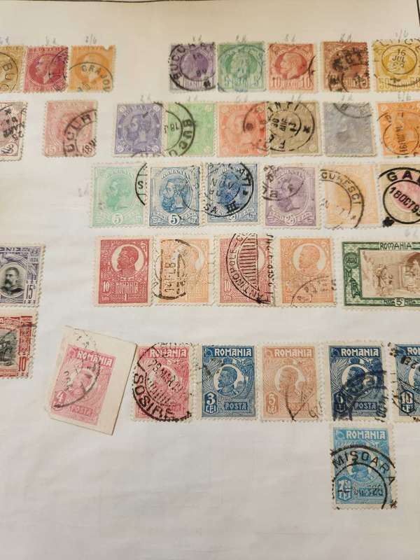 Romania on album pages (1890s to more modern)