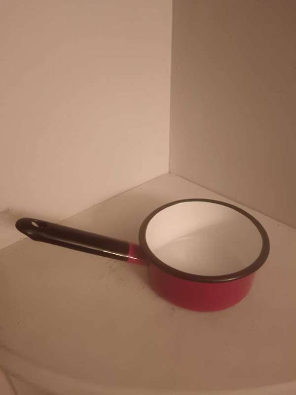 Red Enamel Saucepan Made in Poland