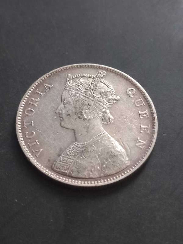 1862 India Silver One Rupee