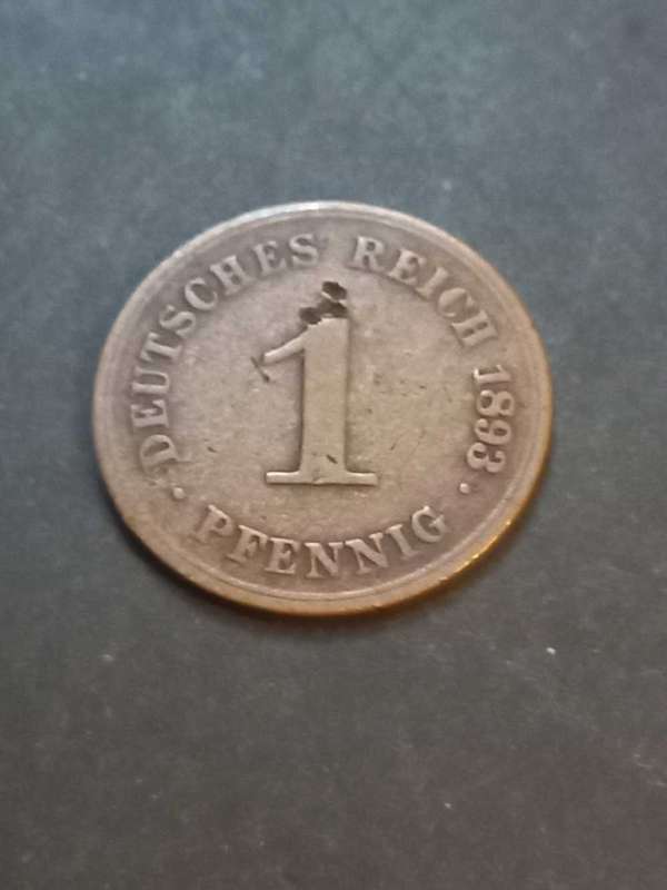 1893 Germany 1 Pfennig