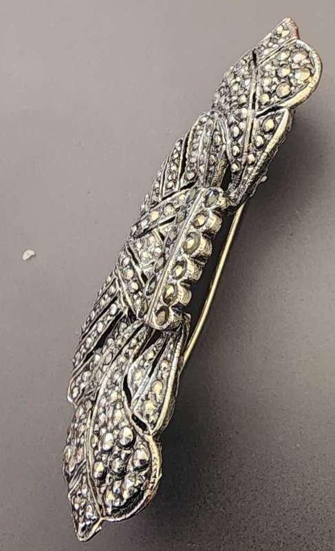 2 x Silver Victorian Vintage Broches