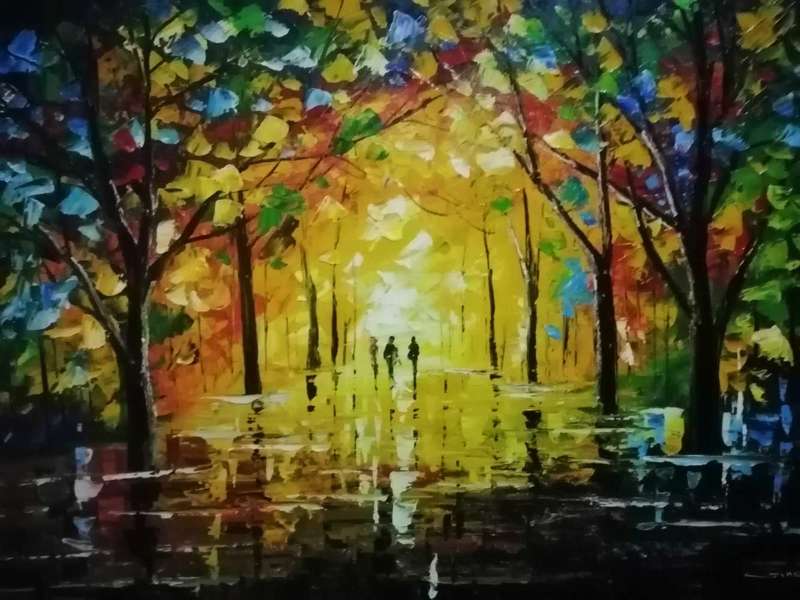 BEAUTIFUL LANDSCAPE DONE ON CANVAS. READY FOR A NEW HOME!!