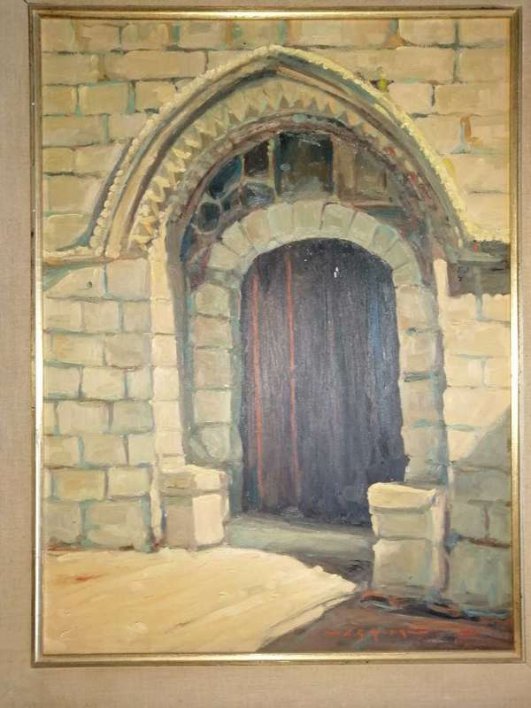 Oils on board signed E G Mereditha