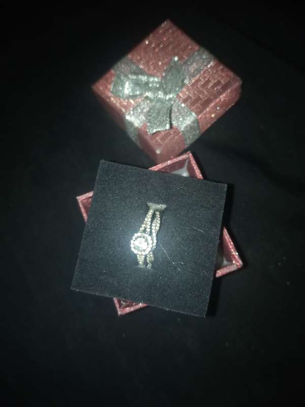 American Swiss Engagement and wedding ring set