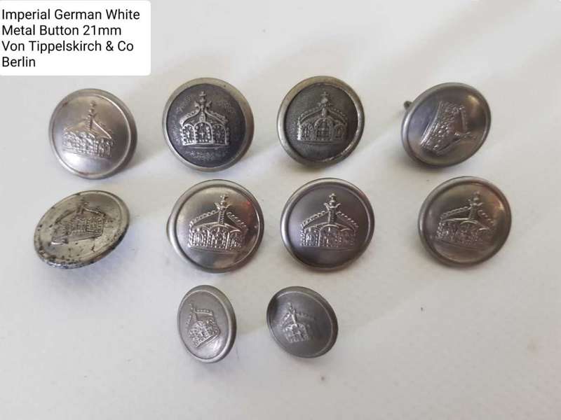 Imperial German WhiteMetal Buttons