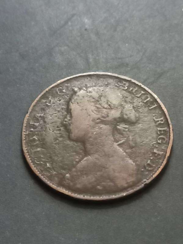 1860 Britain half penny