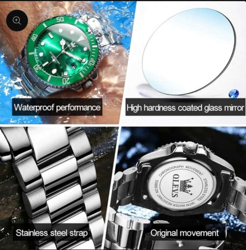 Luxury Diver Green face watch