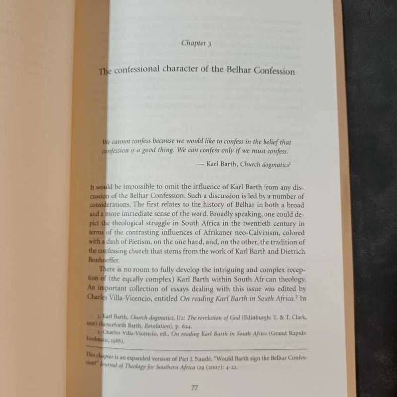 Neither calender nor clock. Perspectives on the Belhar confession. Piet J. Naudé