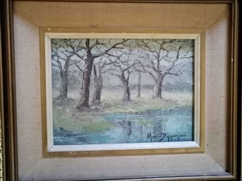 OILS ON BOARD SIGNED MARIA DIPONNAR
