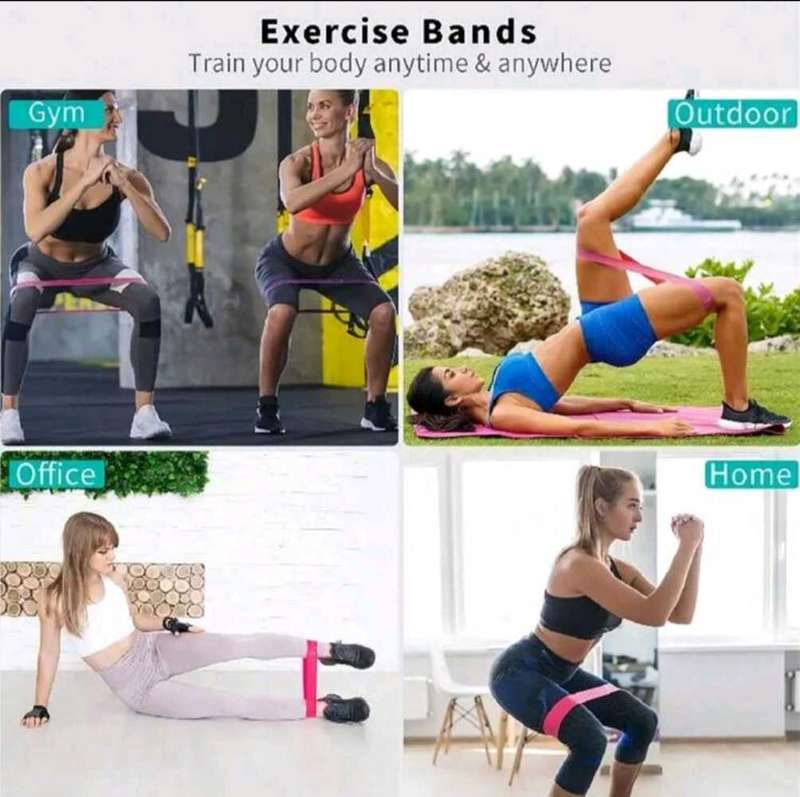 35-40 lbs Resistance Fitness Exercise Loop Bands - Ideal for Home,Yoga, Training - Purple