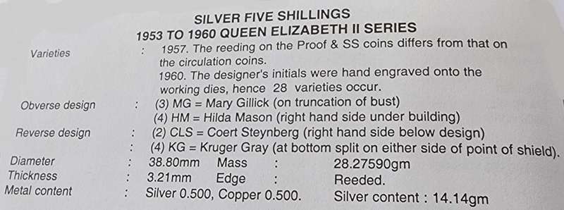 1956 Five Shillings