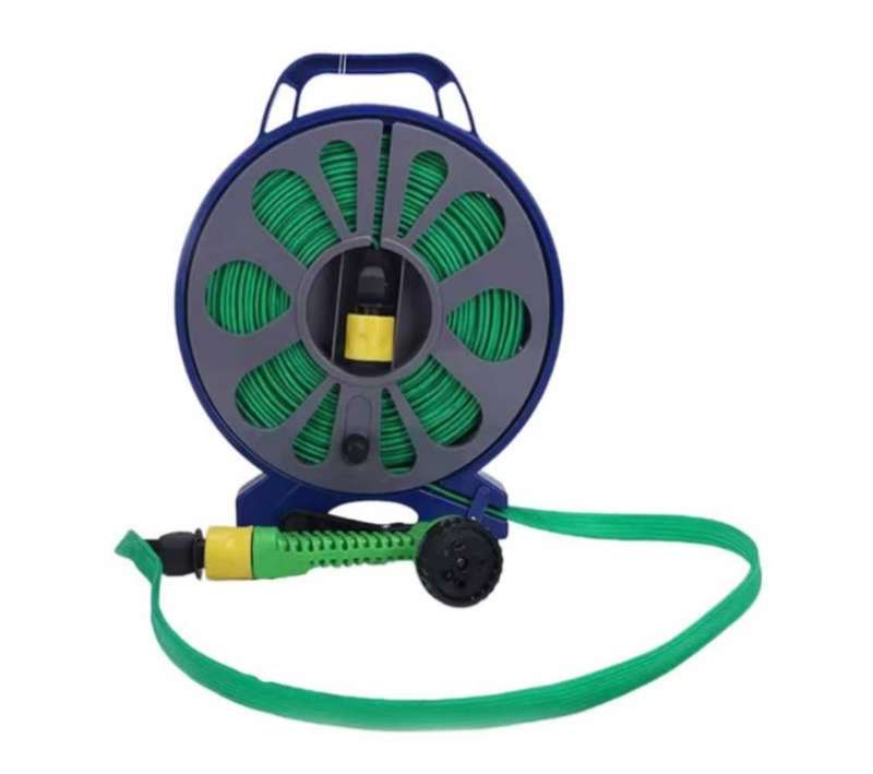 15M Flat Reel Hose Pipe With Spray Nozzle ***UNBOXED DEAL