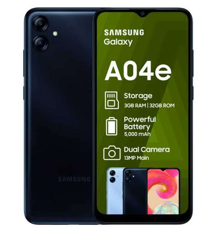 Samsung Galaxy A04e Dual Sim All Networks Plus Free Power Bank,