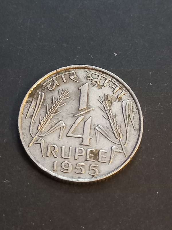 1955 1/4 India Rupee