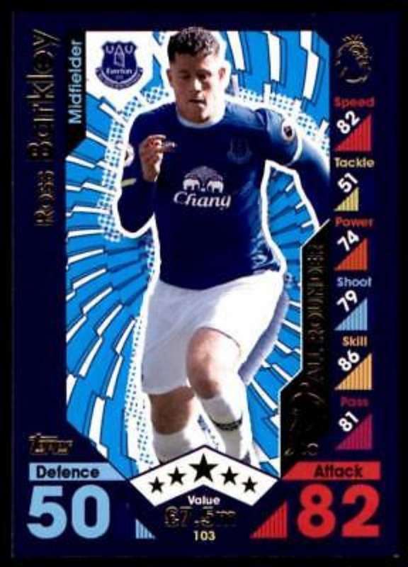 Ross Barkley all rounder 103 match attax premier league 2016/17