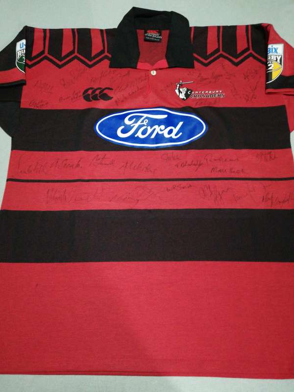 Canterbury Crusaders Rugby Jersey Signed Size XL