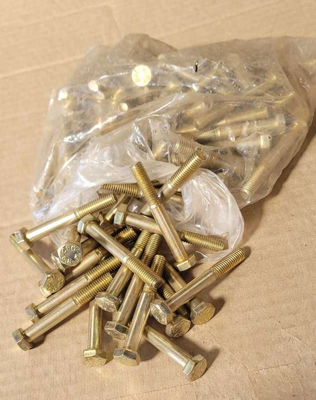 Hex Bolt M8 x 65 mm-Yellow. (BID PER PAK OF 20x)