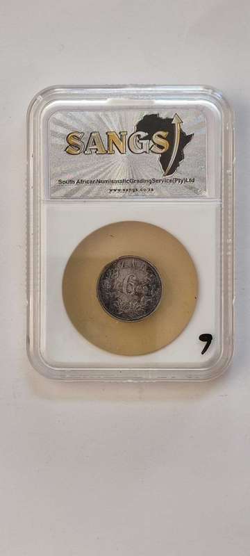 1892 ZAR 6 PENCE VF 20 Sangs