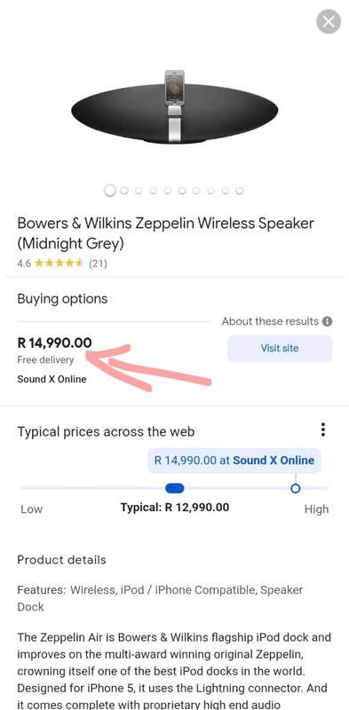 B&W Zeppelin (turns on. read details)