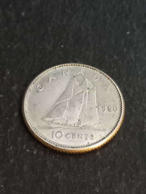 1960 Silver Canada 10 cent 0.800 Silver