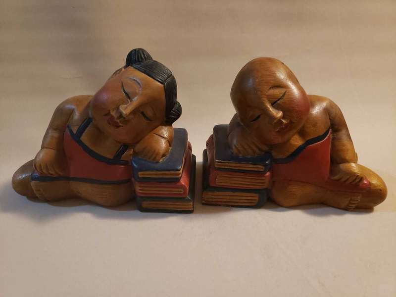Vintage Chinese Statutes - Sleeping Babies